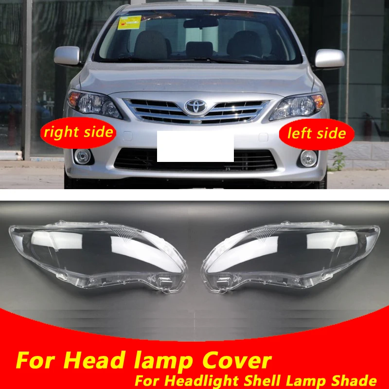 Use For Toyota Corolla 2010 2013 Transparent Headlamp Cover Lamp Shade