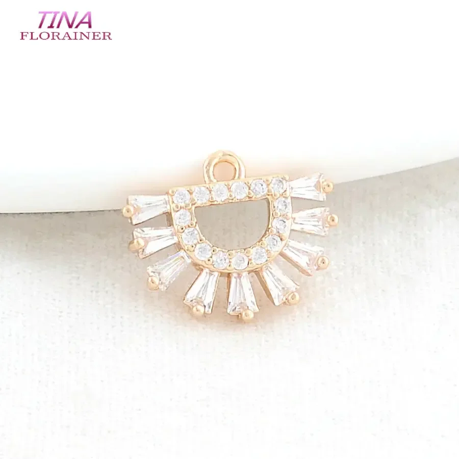 6 Stück 12.5*15,5mm 14 Karat Gold Farbe Messing Charms Anhänger Halskette Ohrringe Schmuck Herstellung liefert Zubehör