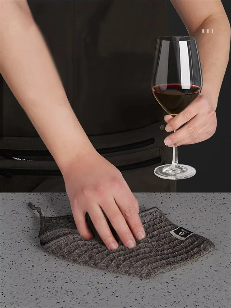Description Picture 4 of item1/5Pcs Coffee Bar Barista Cleaning Towel Microfibre Strong Absorbent Cleaning Towel Household Coffee Machine Cleaning Towel