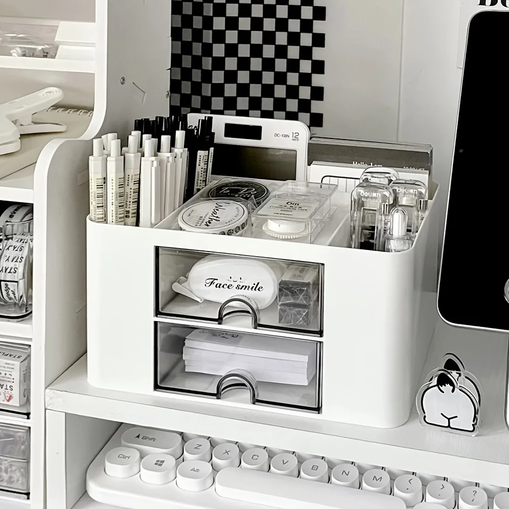 

Nordic Simple Desk Drawer, Office Storage Box Desktop Stationery Pencil Office Organizing Shelves