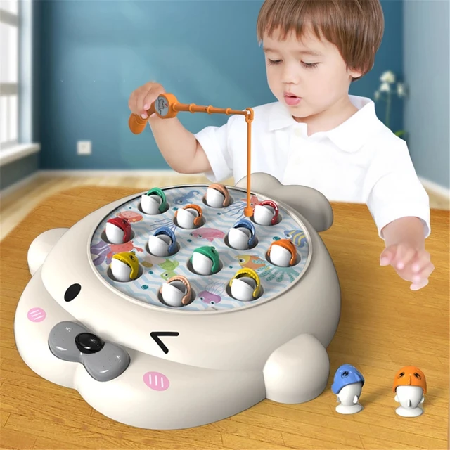 Children Fishing Toy Set Magnetic Fishing Game for Kids Boys Montessori  Educational Baby Toys Family Game