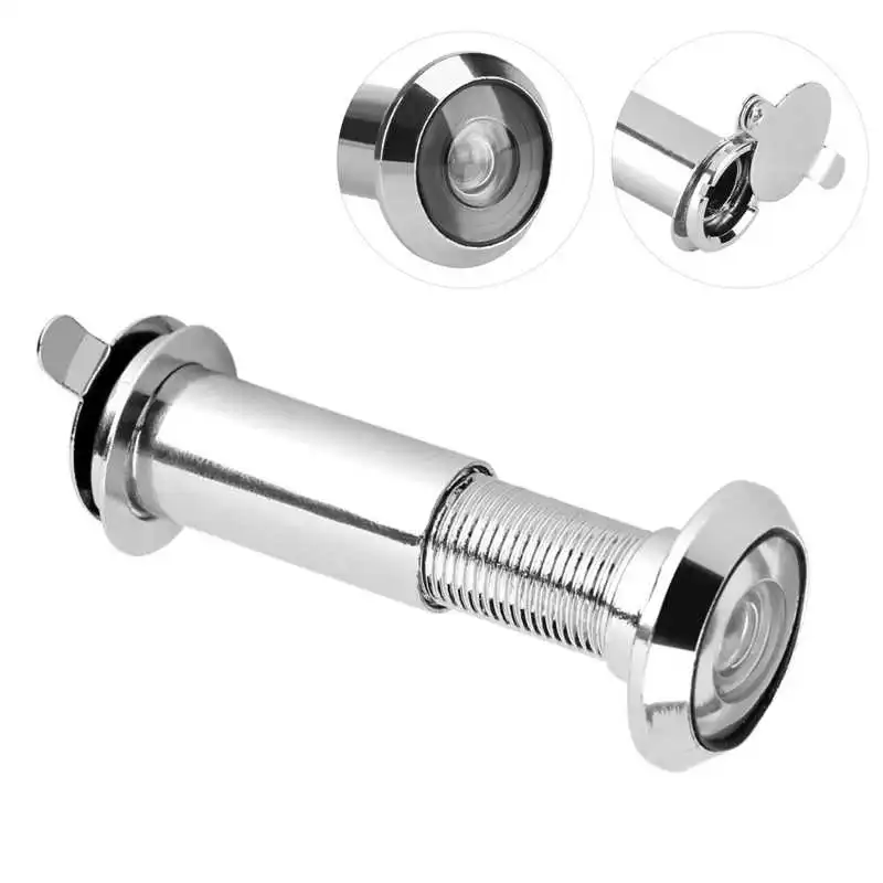 14mm 220 Degree Wide Viewing Angle Door Viewer Heavy Duty Privacy Cover for Wood Fiberglass or Metal Door door peephole