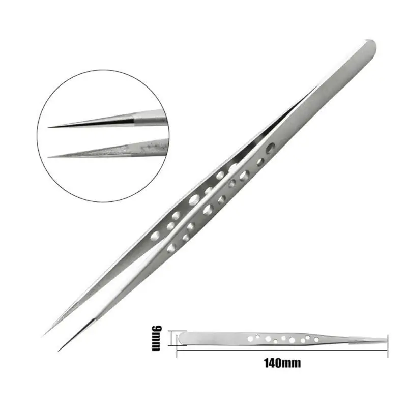 Precision Anti-skid Antistatic Tweezers Stainless Steel