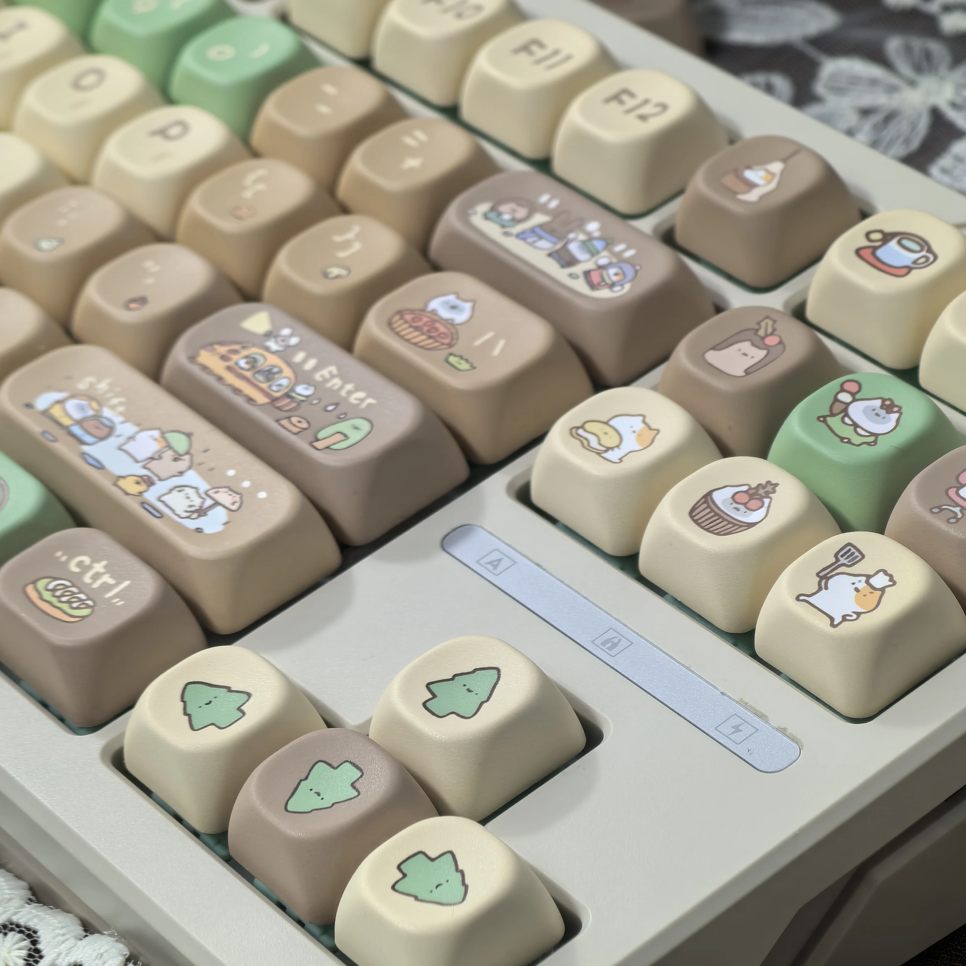 Cmokifuly MOA Set van 144 ISO/ANSI Dye Sub keycaps voor mechanisch toetsenbord