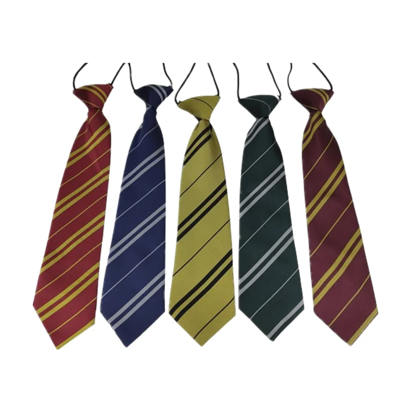 Neck tie Children Stripe Tie Harris Wizarding Academy Cosplay Magic School Costume Accessories Boys Girls Necktie Prop Halloween Party