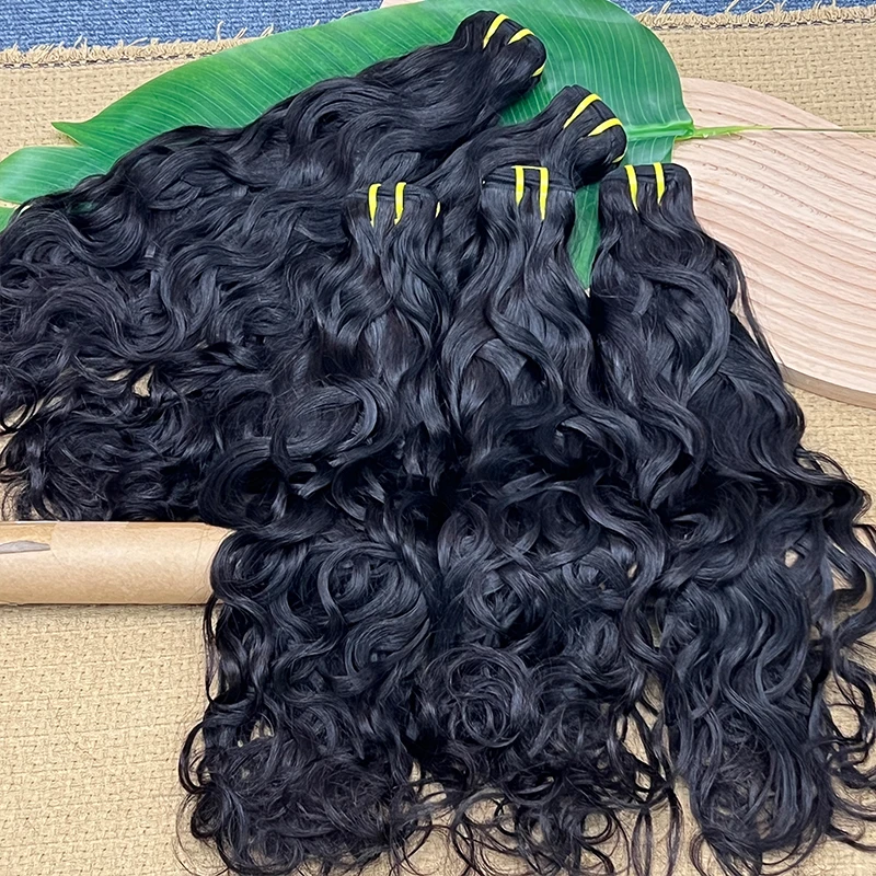12A Grade Natural Wave Raw Human Hair Extensions Weaving Vietnamese Unprocessed Raw Virgin Hair Bundles Natural Curly
