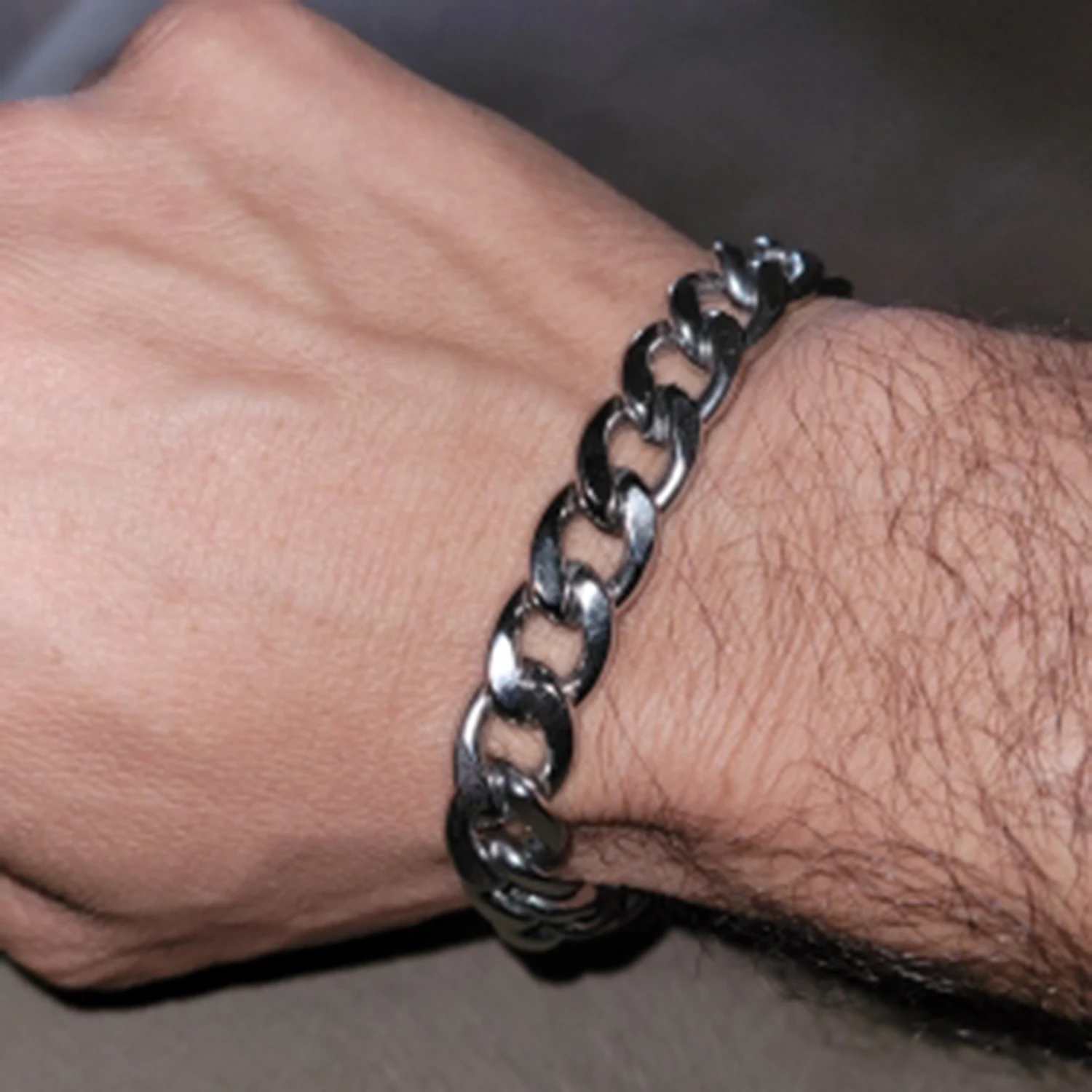 Catena Uomo Acciaio Inox 316L 5.3mm - Maglia Cubana - Confezione Regalo - Colore Argento