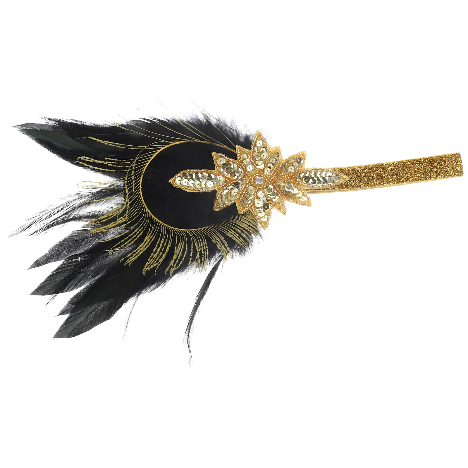 

Wedding Feather Headband Roaring 20s Headpieces for Women 1920 Accessories Headbands Vintage Hair European American 1920s