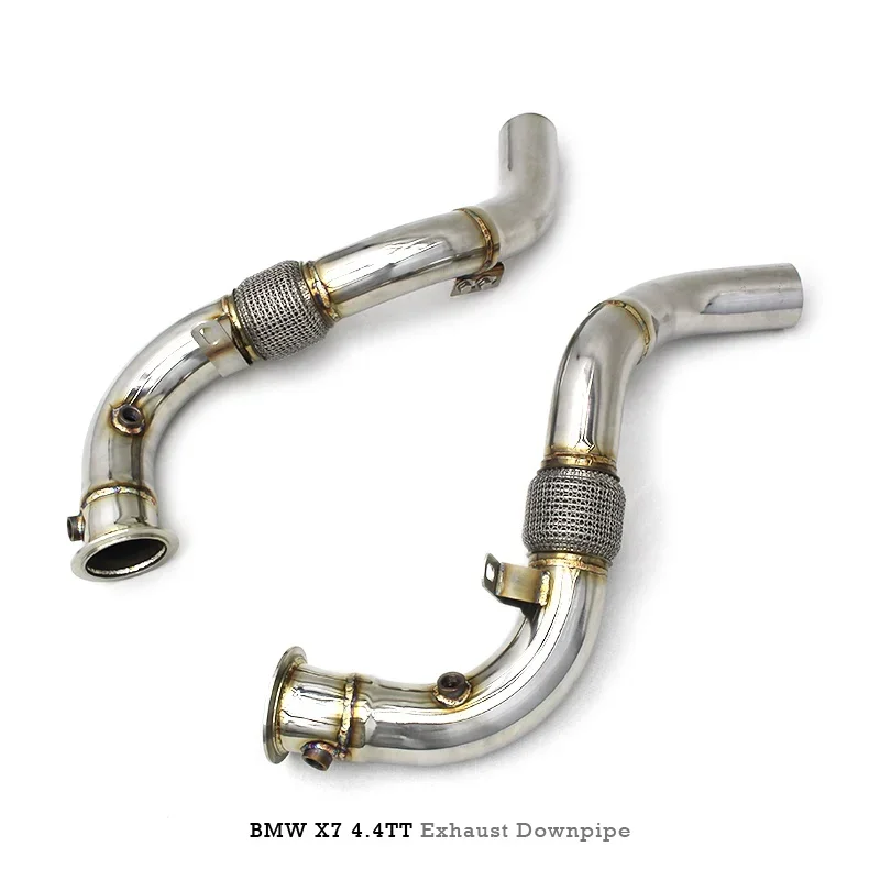 Head Section High flow Pipes branch downpipe Exhaust Pipe with catalyst For BMW X7 G07 4.4TT -