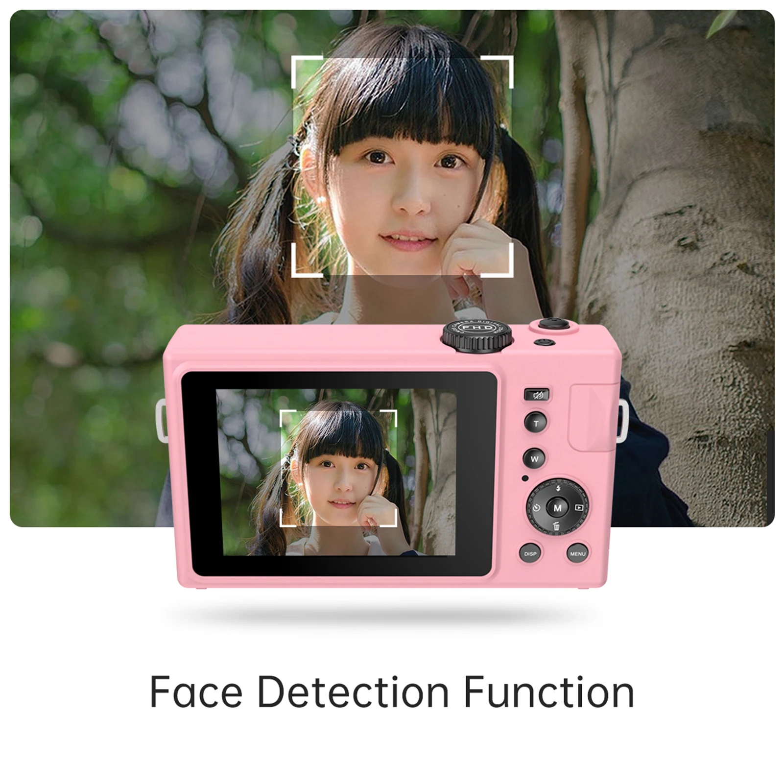 Andoer 1080P Digital Camera Video Camcorder 48MP 3.0 Inch Auto Focus 16X Digital Zoom with Selfie Flash Mirror for Kids Teens