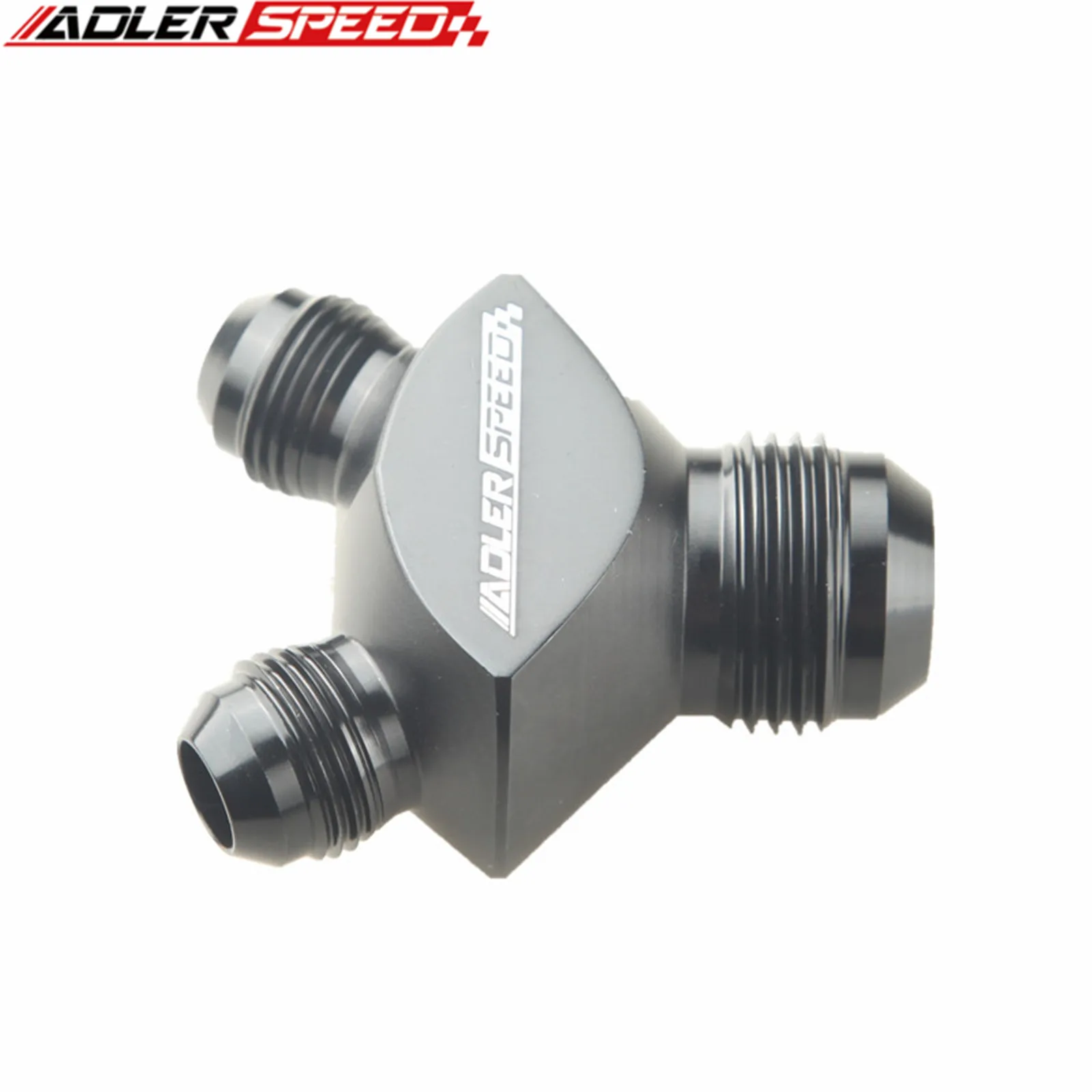 Universal AN3 AN4 AN6 AN8 AN10 AN12 AN16 Aluminum Y Block Adapter Fittings Adaptor Black Y Type Oil Pipe Joint Black