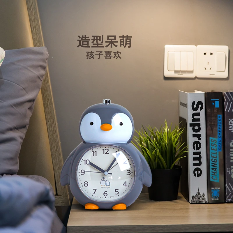 Night Light Bedroom Alarm Clock Penguin Decoration Light Nursery main image 1
