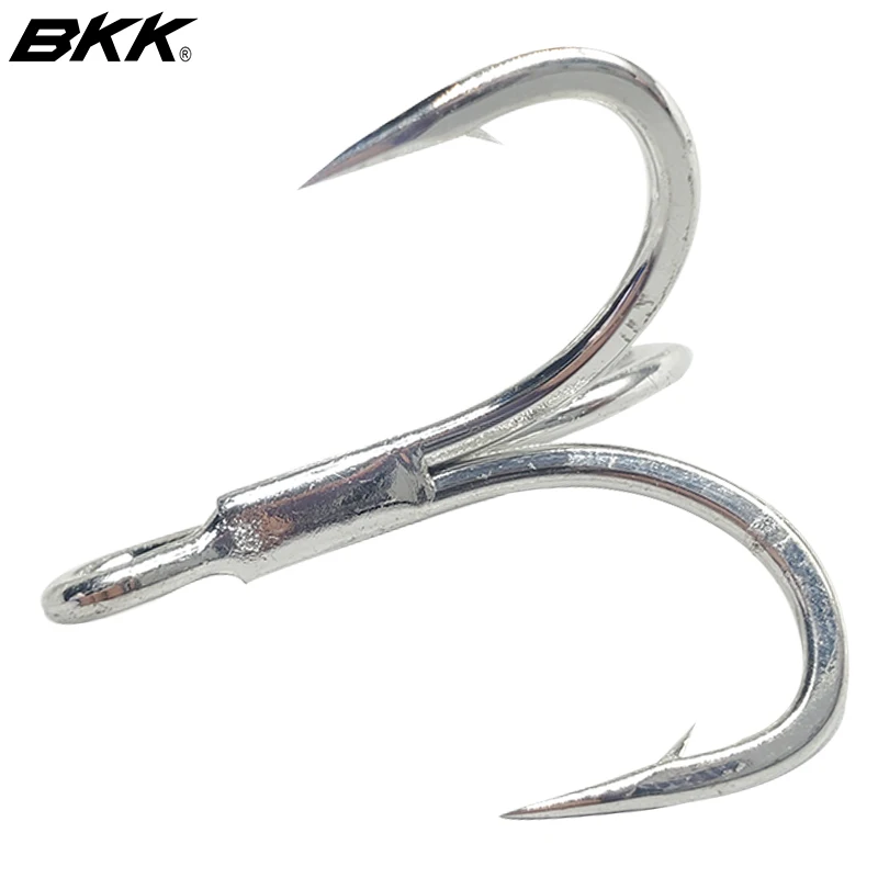 

5PCS BKK 6066-5X-NP Super Strength Hooks 6066-5X-CB Reinforced Anchor Fishing Hook High-Carbon Steel Bright Tin Treble Hook