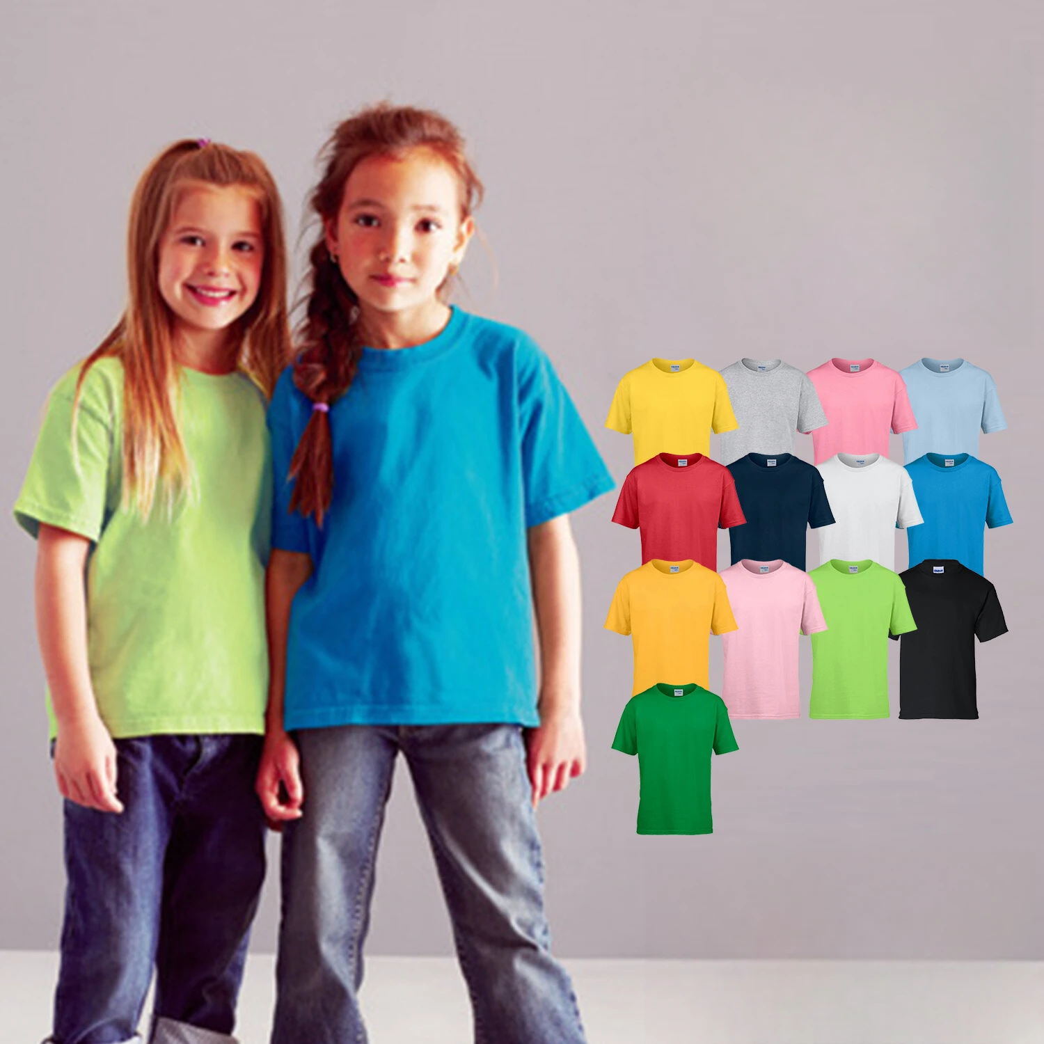 

Лето 2024, Детская футболка с круглым вырезом из чистого хлопка, Детская футболка с короткими рукавами