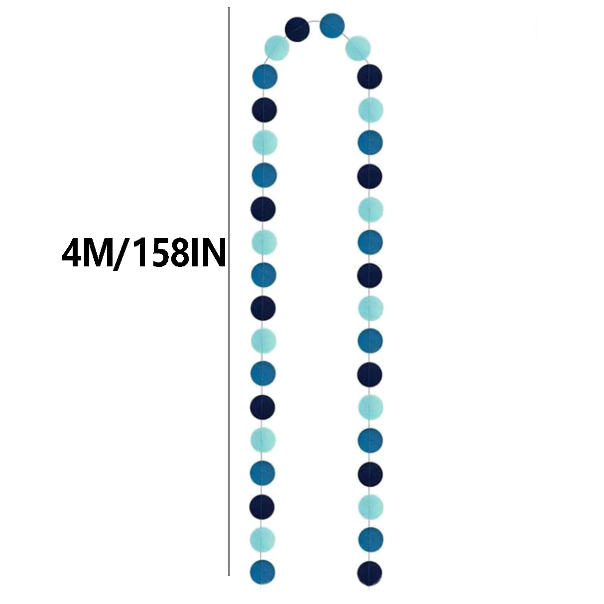 4M Blue Ocean Series Circle Flag Pulling Party Background Pendant Decoration party decorations