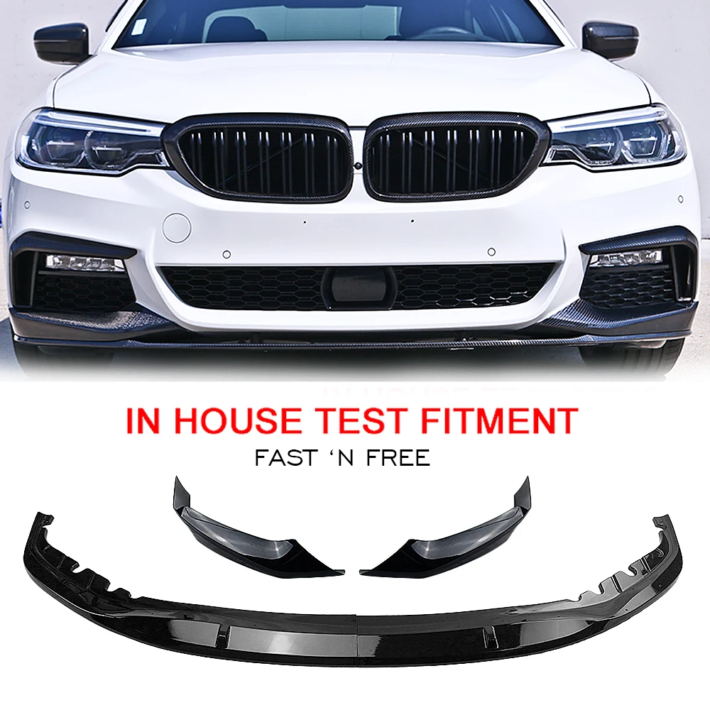 

Gloss Black Car Front Bumper Spoiler Lip Lower Splitter For BMW G30 G31 5 Series M-Tech M Sport 2017 2018 2019 2020