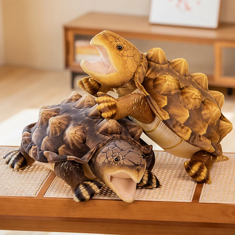 

1pc Simulation Snapping Turtle Plush Stuffed Lifelike Amphibian Doll Creative Wild Animal Pillow Room Decro Birthday Gifts