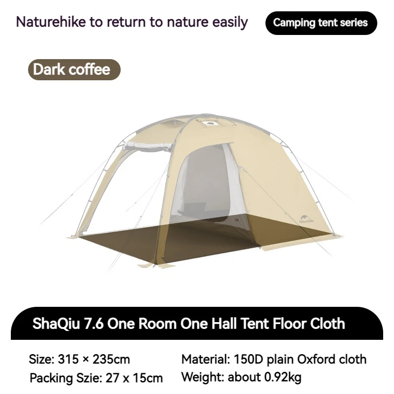 Naturehike-2〜4人用のドーム型テント,2層,黄色,防水,屋外