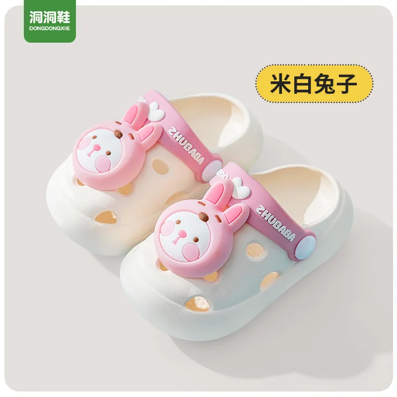 Children Cartoon Sandal Kids Hollow Shoes Close Toe Boys Girls Scuffs