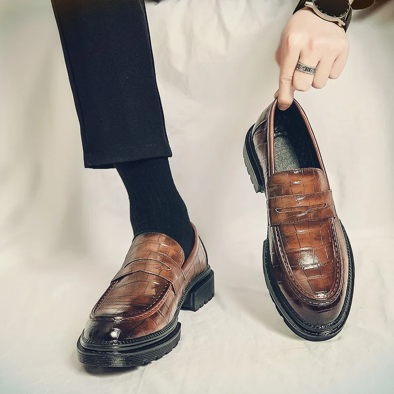 Luxury Business Oxford Leather Shoes Men Breathable Rubber Formal Dress Shoes Male Office Wedding Flats Footwear Mocassin