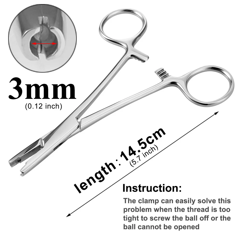 Unscrew Tight Ball Pliers Piercing Jewelry Tool Surgical Steel Dermal Anchor Holding Pliers Dermal Forceps 1pc ear piercing tool piercing tool body piercing forceps