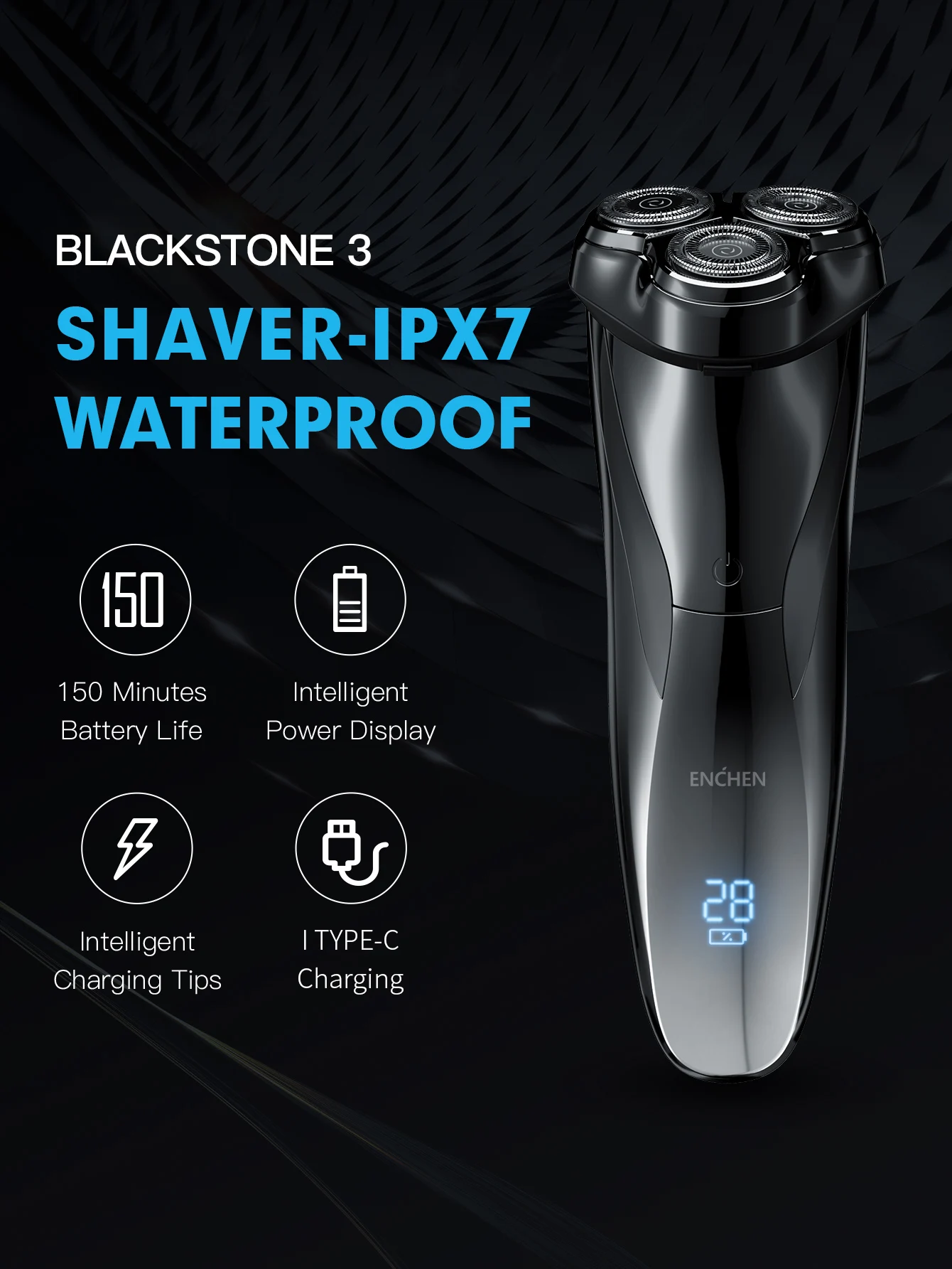 Enchen Electric Shaver 3d Waterproof Razor For Wet And Dry Shave_voghion.com
