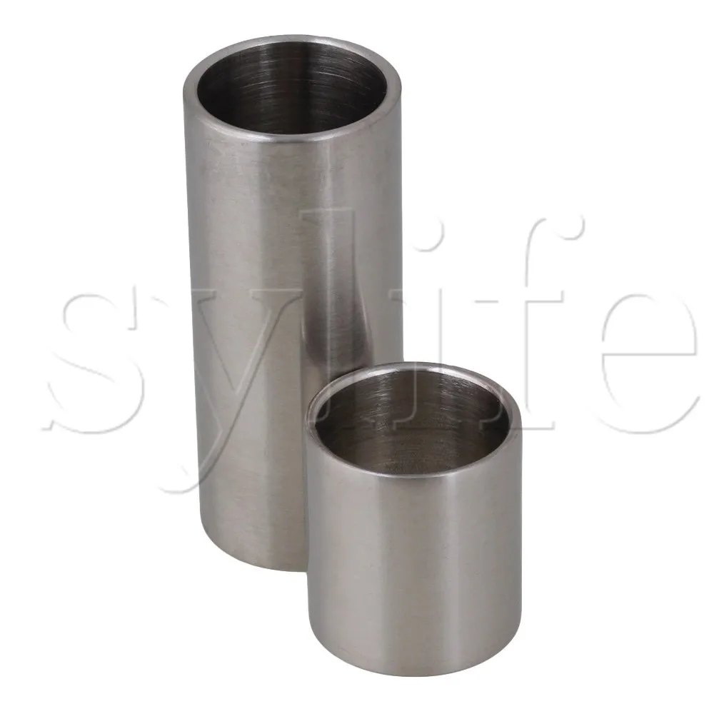 

2 Size Cylinder Stainless Steel Guitar String Slides Slide