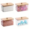 Acrylic Dryer Sheet Holder Container for Laundry Room Dryer Sheet Dispenser Laundry Room Organization Jars with Bamboo Lid 1