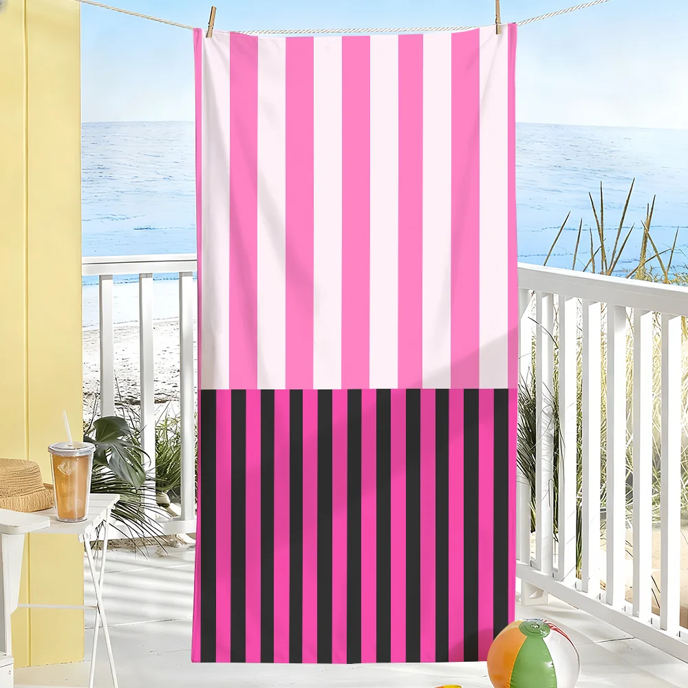 Luxury Striped Quick-Dry Beach Towel 3