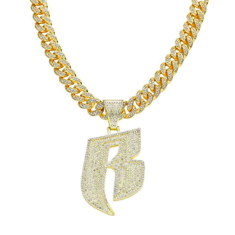 Hip-Hop-Full-Crystal-Letter-R-Pendant-Necklace-With-13mm-Width-Miami ...