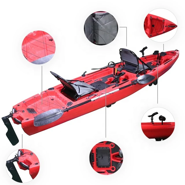 2023 New Pedal drive Kajak 2 Person 14ft 600lbs Kayak With Fishing