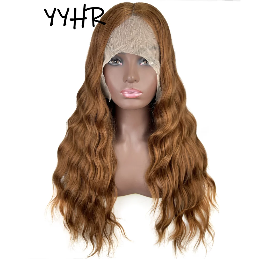 13x14x1-t-part-lace-wig-synthetic-long-chestnut-brown-natural-wavy-with