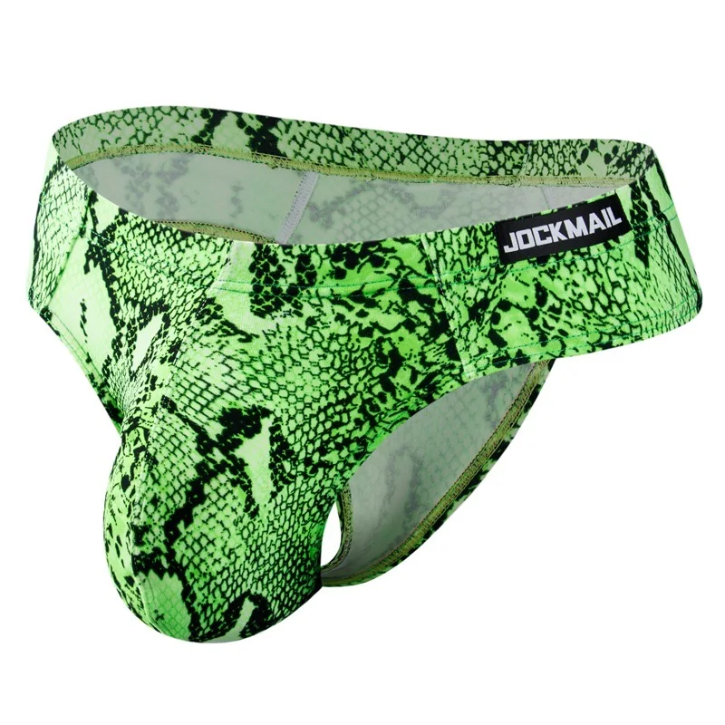 Sexy Men Bikini Brief Underwear Leopard Grain Penis Pouch Jockstrap G-strings Thong Cuecas Gay Male Panties Slip Homme