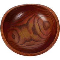 Solid Wood Fruit Bowl Kitchen Counter Snack Bowl Premium Wooden Salad Bowl Rustic Serving Bowl Smooth Edge Food - Image 3