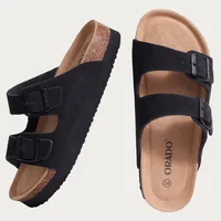 Shevalues Fashion Platform Cork Slippers For Women Men Classic Flats Sandals Summer Unisex Beach Sandals With Adjustable Buckle 1