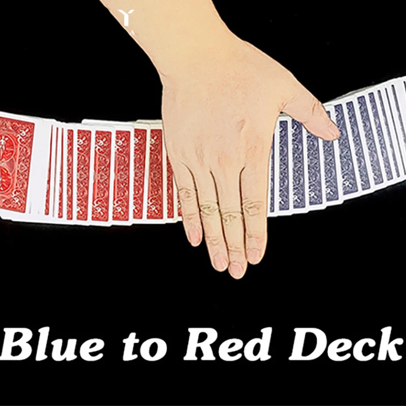 

Blue to Red Deck Magic Tricks Close up Magia Blue Cards Turn Red Magie Playing Card Appearing Magica Illusion Gimmick Props