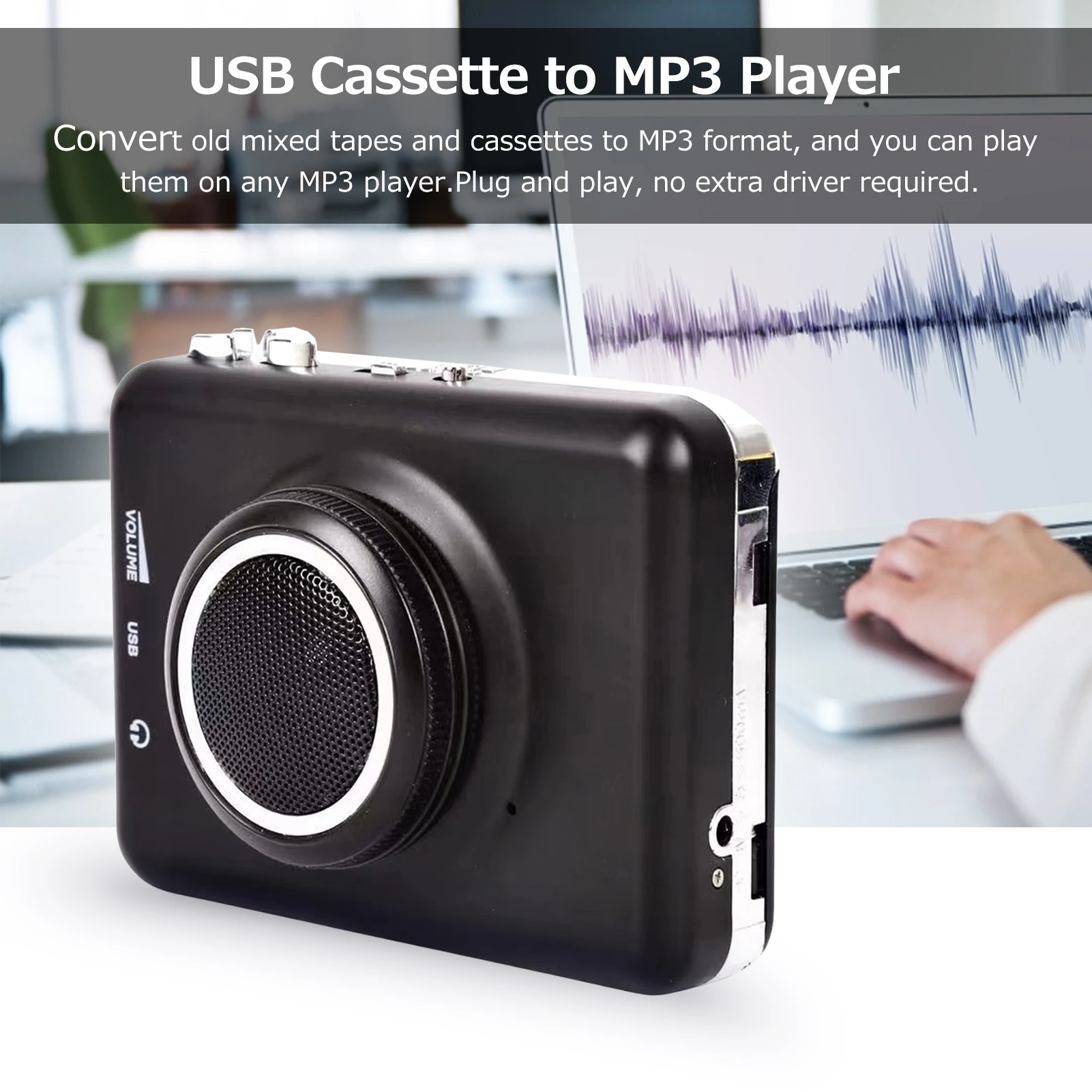 USB Music Player Recorder Capture Adapter Stero Cassette Tape Reproducto Player Convert To MP3 Converter with Speaker Hot Sale