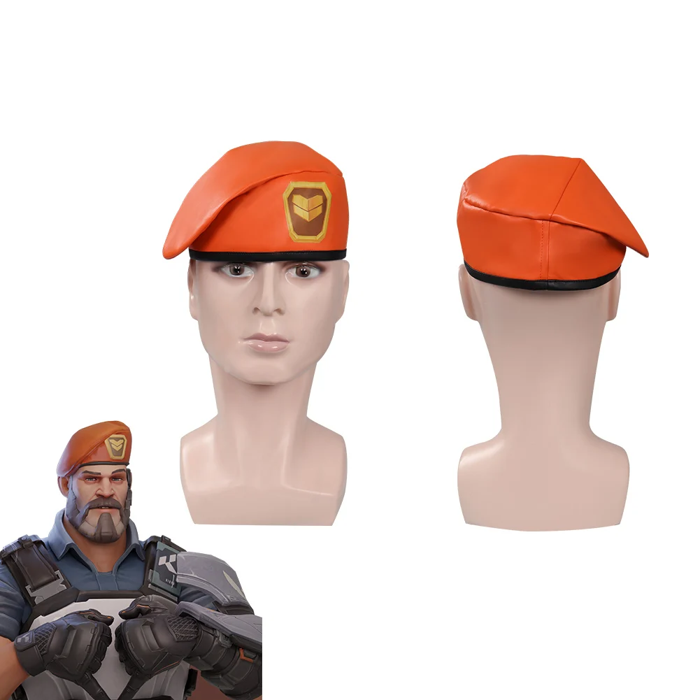 Brimstone Hat Game Valorant Cosplay Costume Accessories Male Berets Headwear For Adult Men Halloween Masquerade Party Role Play