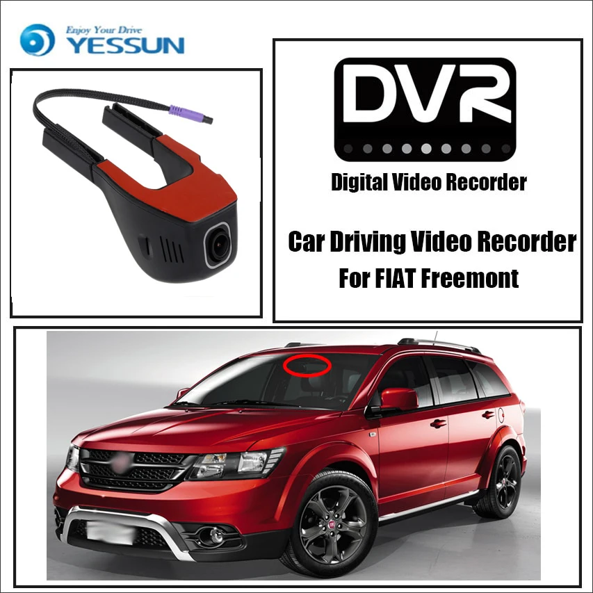 

YESSUN for FIAT Freemont Car Driving Video Recorder Wifi DVR Mini Camera Novatek 96658 FHD 1080P Dash Cam Night Vision