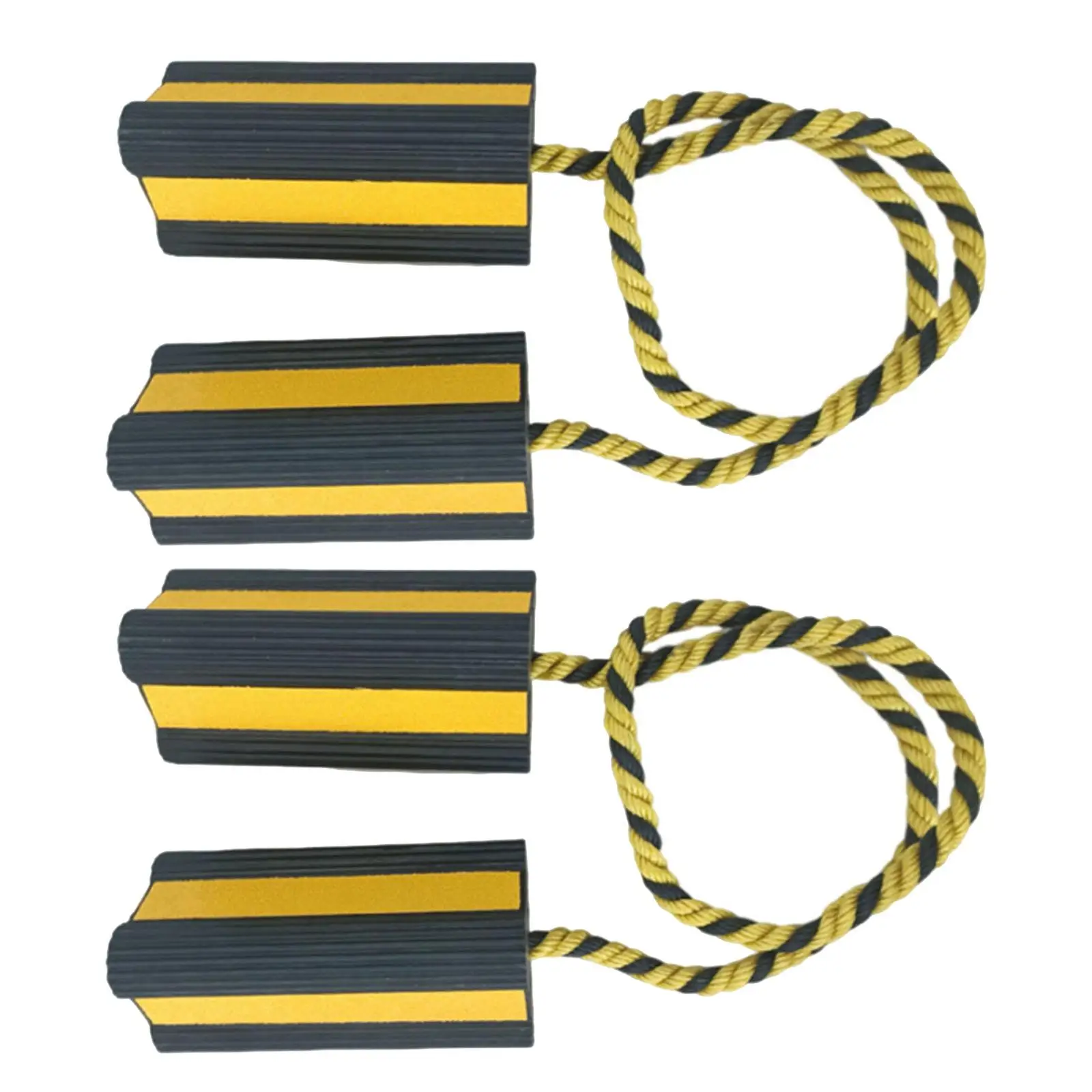 Tires Block Stopper Chocks Rubber Temporary Parking Sturdy with Nylon ...