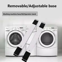  2PCS Washing Machine Stand With Brake Movable Adjustable Refrigerator Raised Base Mobile Roller Bracket Accessories Dryer Base 