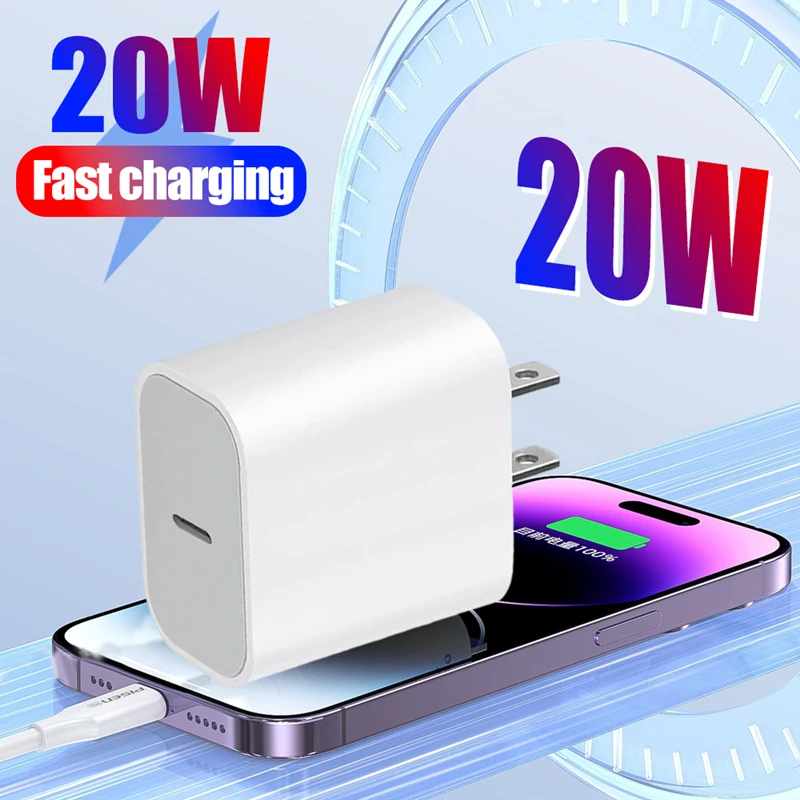 Per Apple Iphone 15 15Plus 15Pro Max Ricarica Rapida 20W Pd Caricabatterie Rapido Tipo C Usb-C Caricabatterie Per Telefono Per Adattatore Ipad Samsung