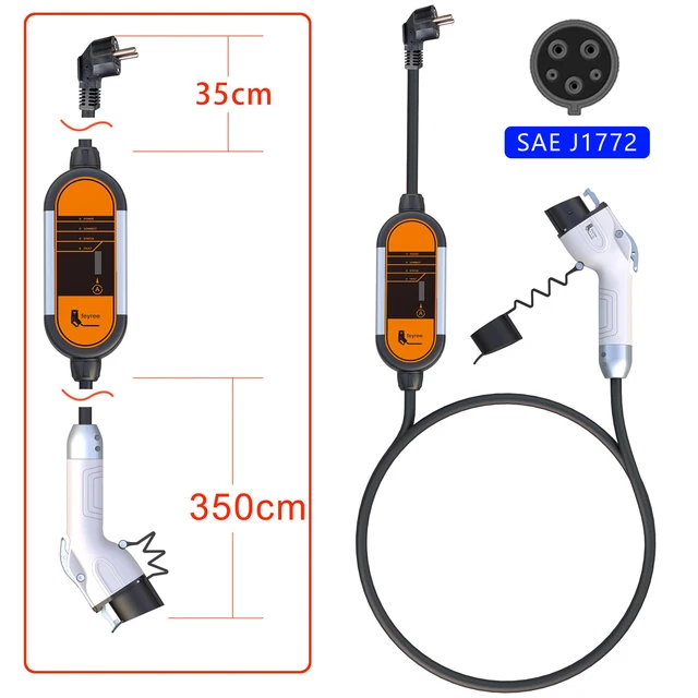 Feyree Type2 Femelle À Mâle Ev Câble De Charge 16a 11kw 32a 22kw 3phase Électrique  Voiture Iec62196 Cordon Pour Chargeur - AliExpress