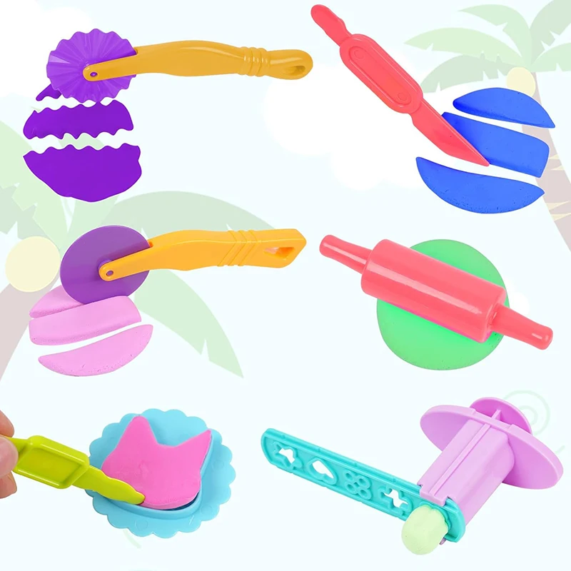DIY Ice Cream Playdough Mold Plastics Play Dough Accessories For Children Kids Cute Animal Popsicle Plasticine Clay Mould Toys 5