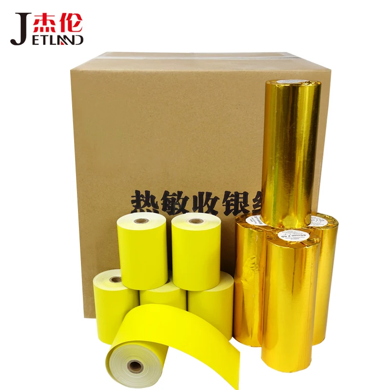 Color Thermal Paper 80mm X 60mm, Yellow Colour, Cash Register Receipt Paper,  4 Rolls - Cash Register Paper - AliExpress