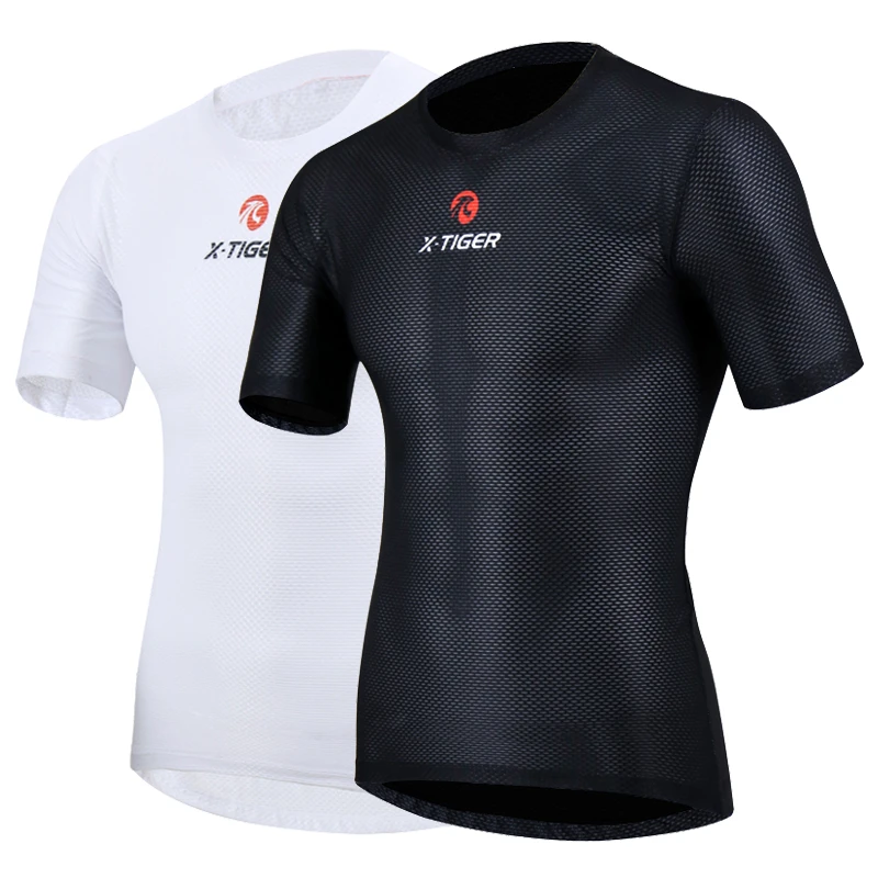 Xtiger Men's Athletic Short Sleeve Compression Shirts Cycling Base