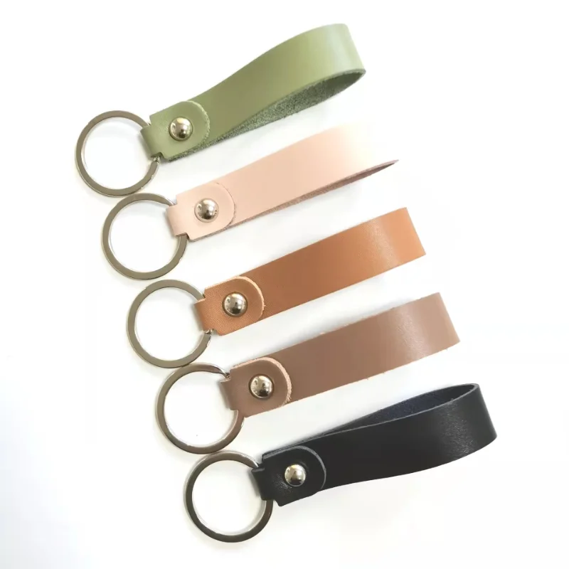 Fashion PU Leather Key Chains for Women Business Car Keychain Accessories Simple Short Wristband Keychains Pendant Wholesale열쇠고리