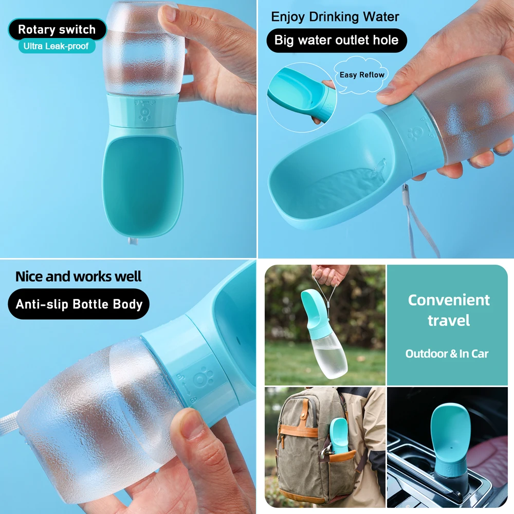 500ml Big Dog Water Bottle Portable Drinking Bowl For Small Medium Dogs Cat Travel Hiking Puppy Pet Water Dispenser Cup Labrodor 4