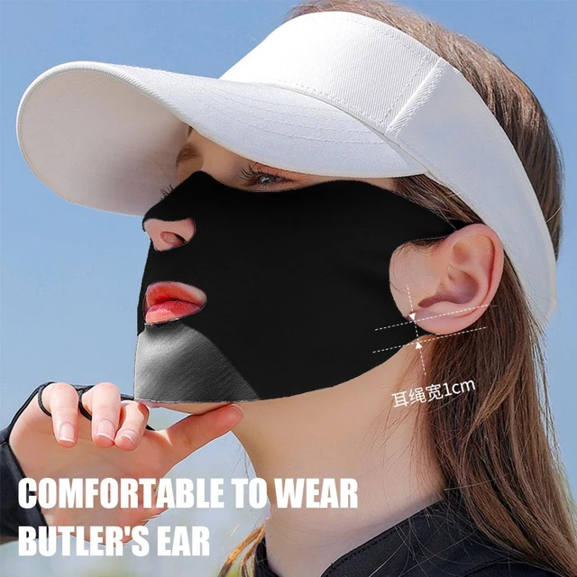 Fishing Ice Silk Sunscreen Face Mask Goggles Full Face Adjustable Black  Lens Riding Mask Anti-flying Insect Mask - Fishing Face Mask - AliExpress