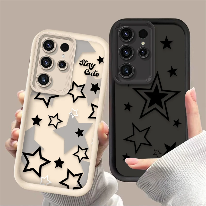 Black and White Star Phone Case - Sleek Astral Design Cover